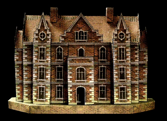 STARC MANOR (a free haunted house papercraft model)